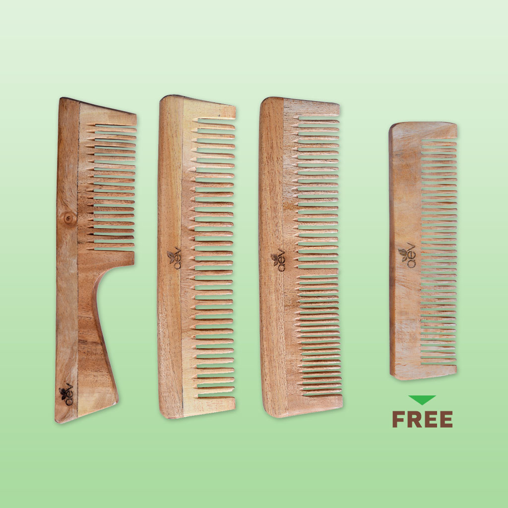 Neem Wood Hair Combs – Nemo Combo